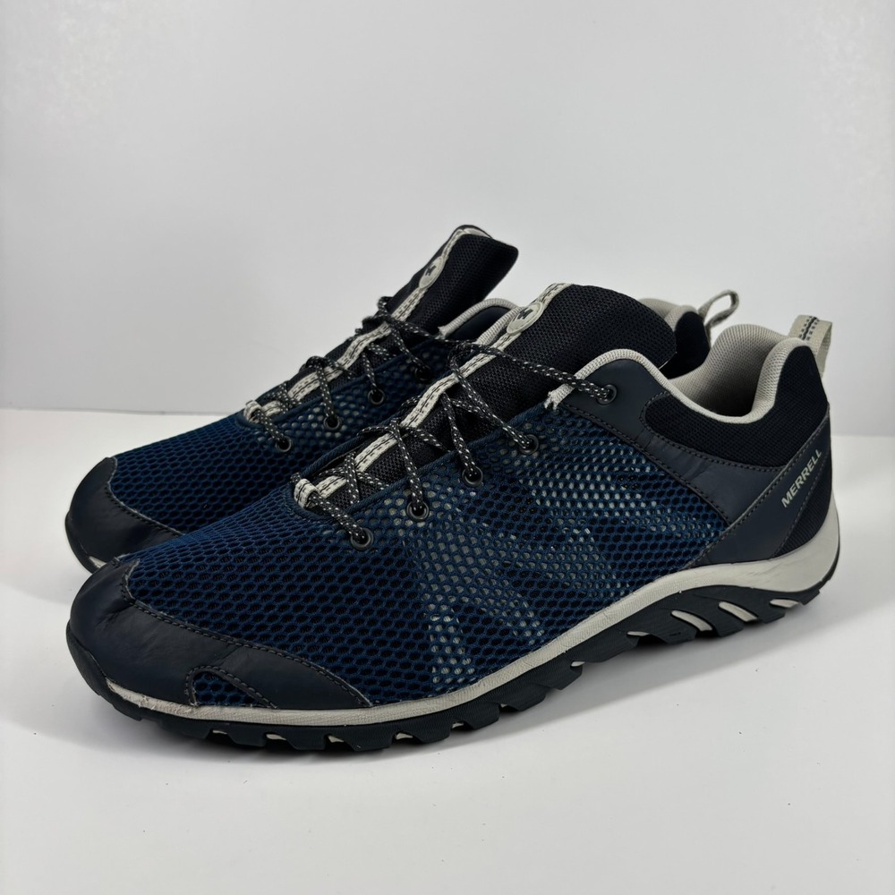 Merrell Rapidbow Men's US 13 Navy Mesh Water Trail Hiking Sneaker Shoes J356640C